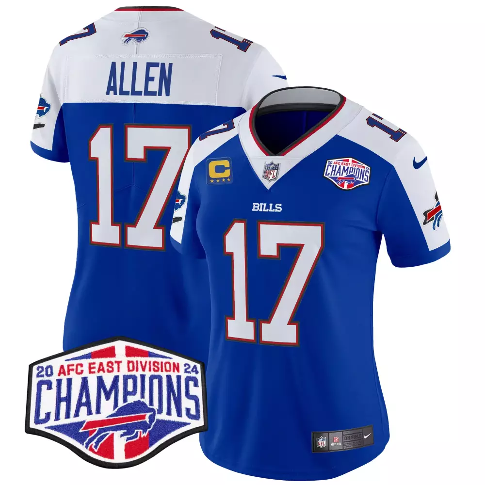 Josh Allen 17 Bills Jersey Royal Blue Men Game White Red Alternate Vapor Limited