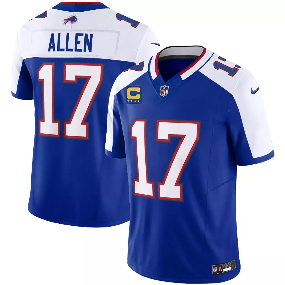 Josh Allen 17 Buffalo Bills Jersey Blue Men White Red All Stitched Vapor Elite