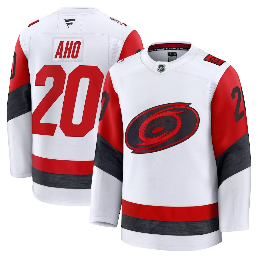 Sebastian Aho 20 Jersey White Carolina Hurricanes Men Red Black Away