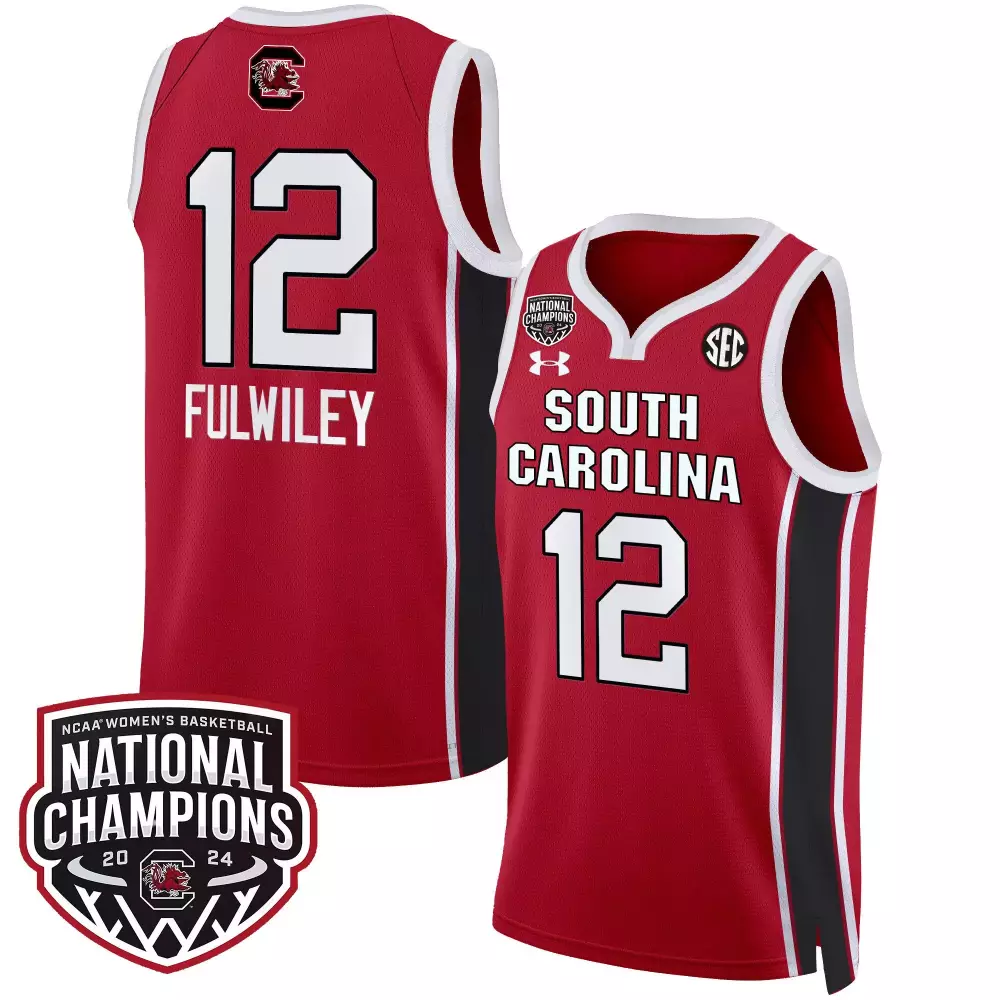Milaysia Fulwiley 12 Jersey Red National Champions South Carolina Women Black White