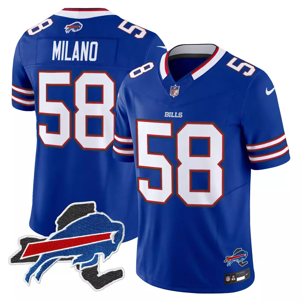 Matt Milano 58 Bills Jersey Blue Buffalo Men Standard White Red Vapor Limited v3