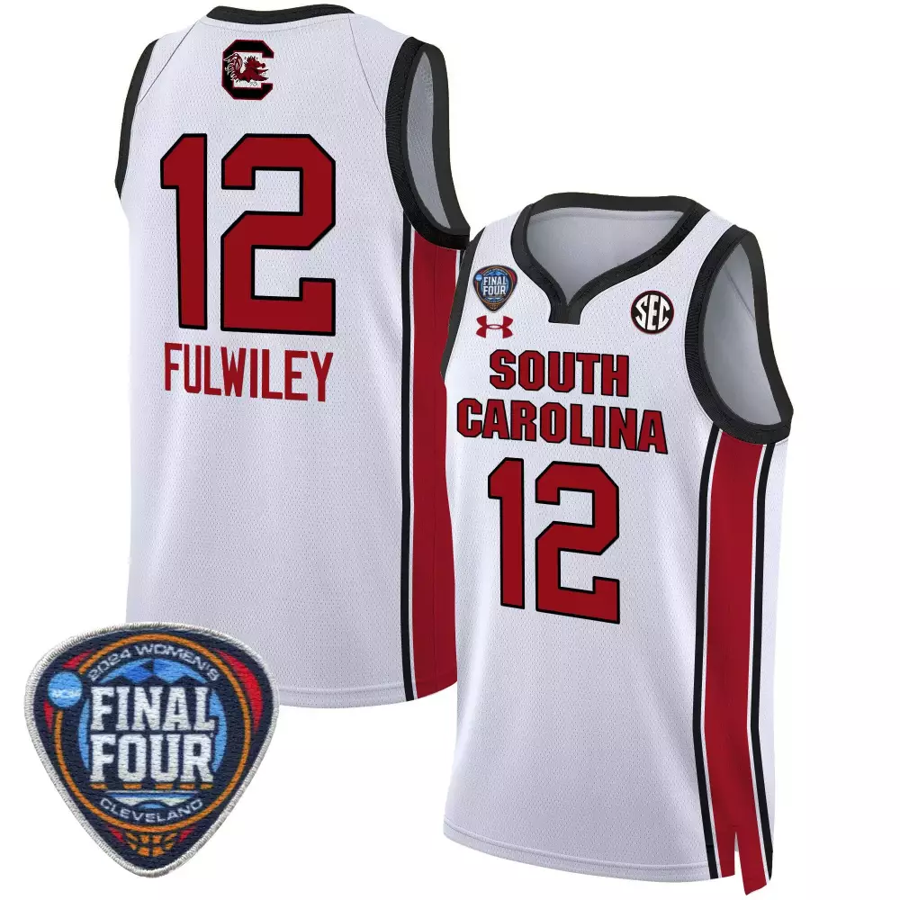 Milaysia Fulwiley 12 Jersey White South Carolina Women Red Black v2 All