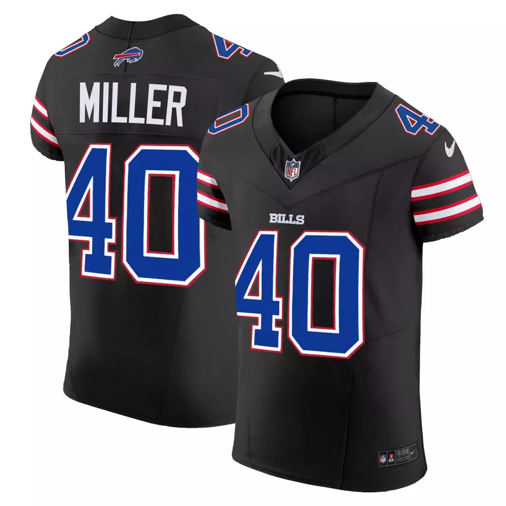 Von Miller 40 Bills Jersey Black Men Game Blue White Red All Stitched Vapor
