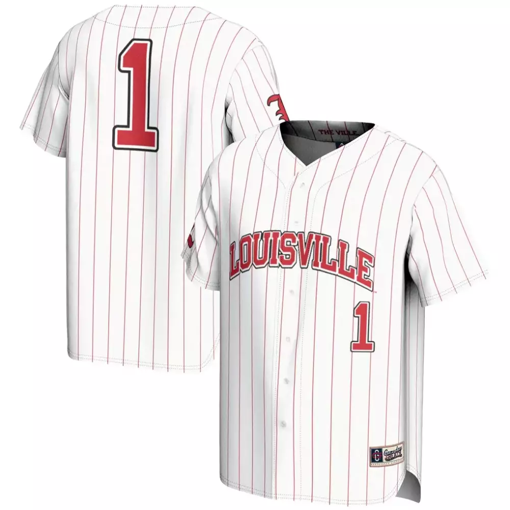 Louisville 1 Cardinals Jersey White Men Red Gameday Fashion