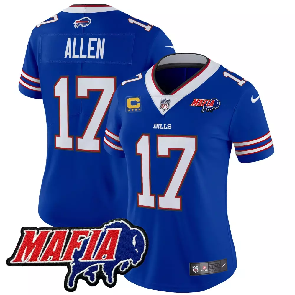 Josh Allen 17 Bills Jersey Royal Blue Men White Red Vapor Limited All Stitched