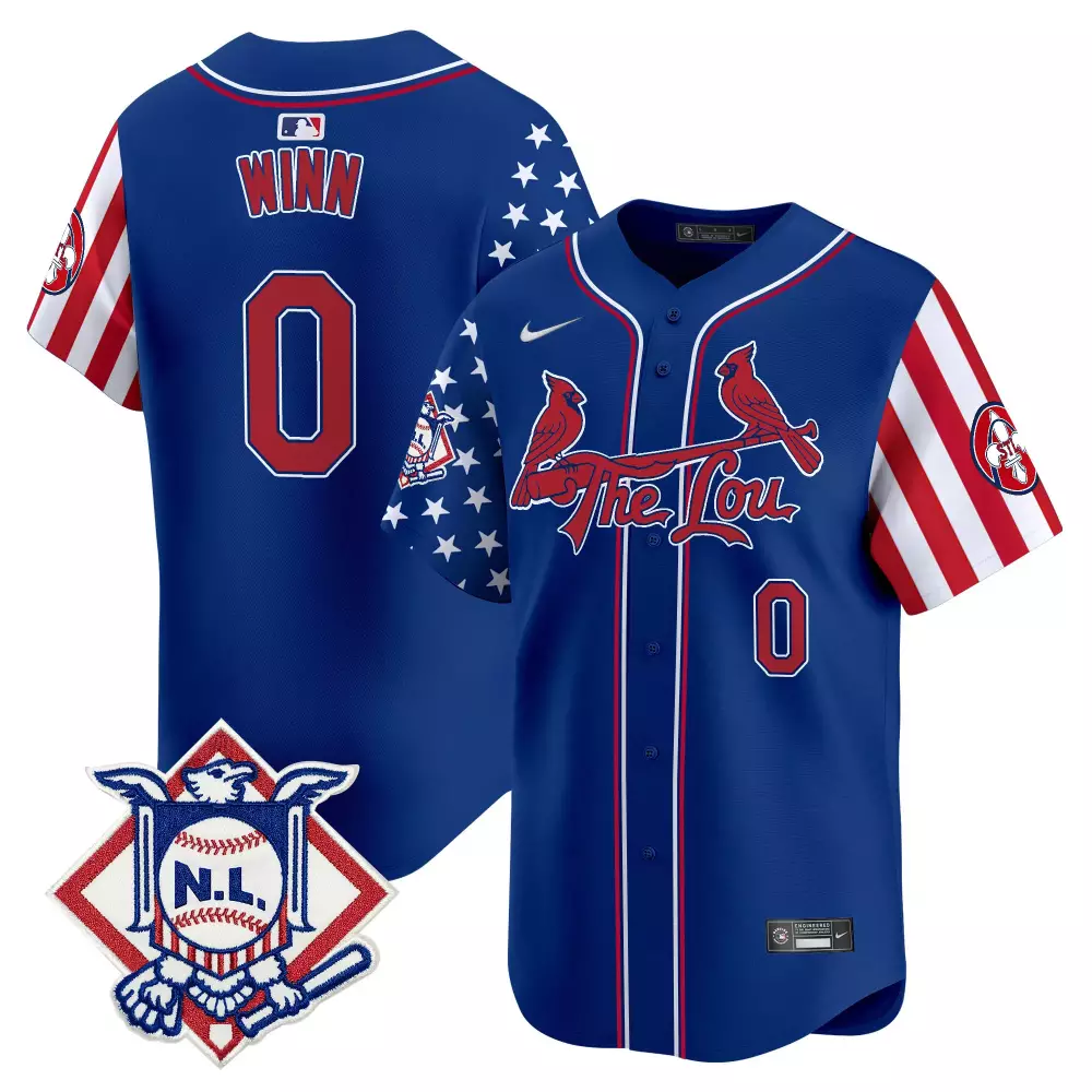 Masyn Winn St. Louis Cardinals Jersey Blue Nl Men Alternate Custom Design Red White