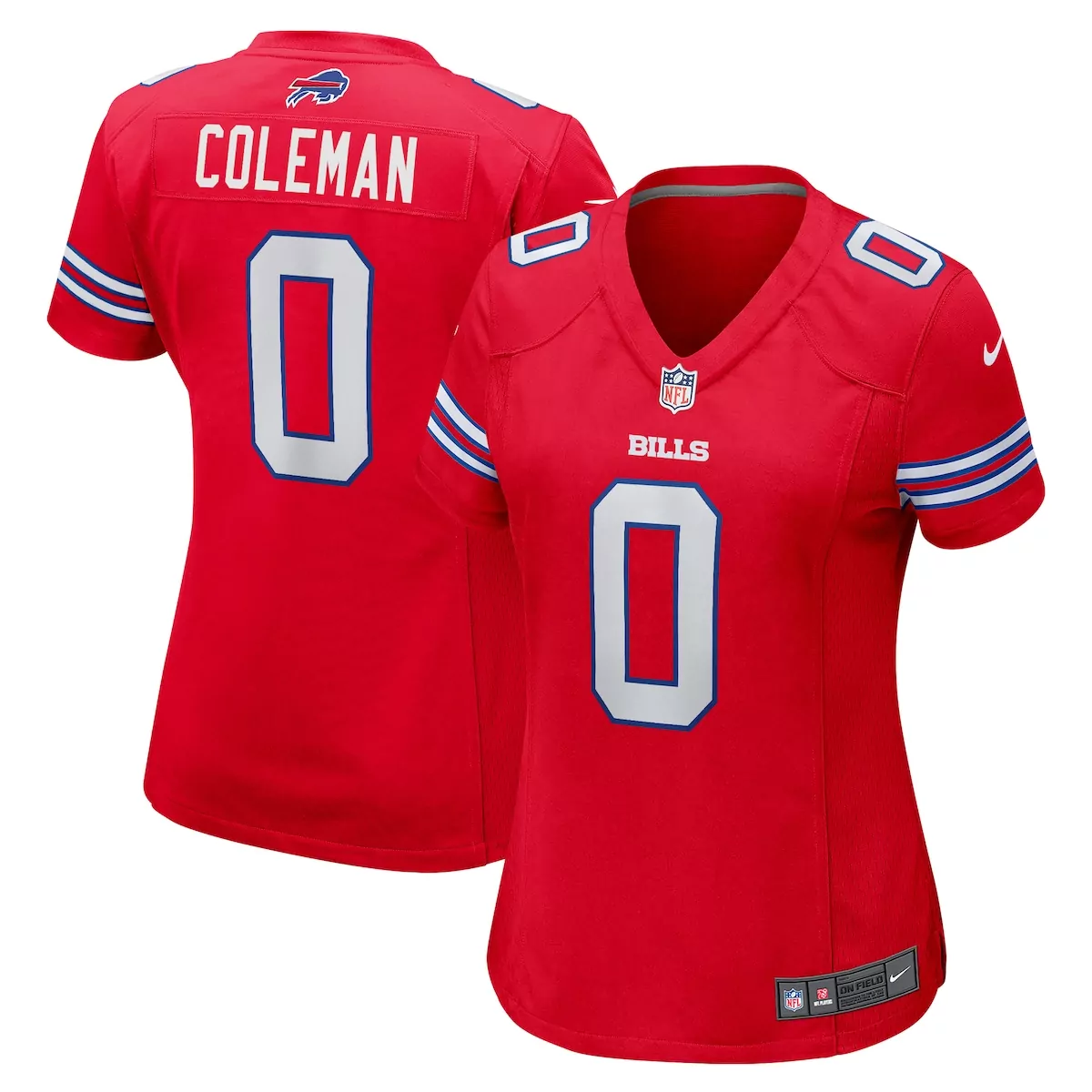 Keon Coleman Buffalo Bills Jersey Red Women Replica White Blue Alternate Game