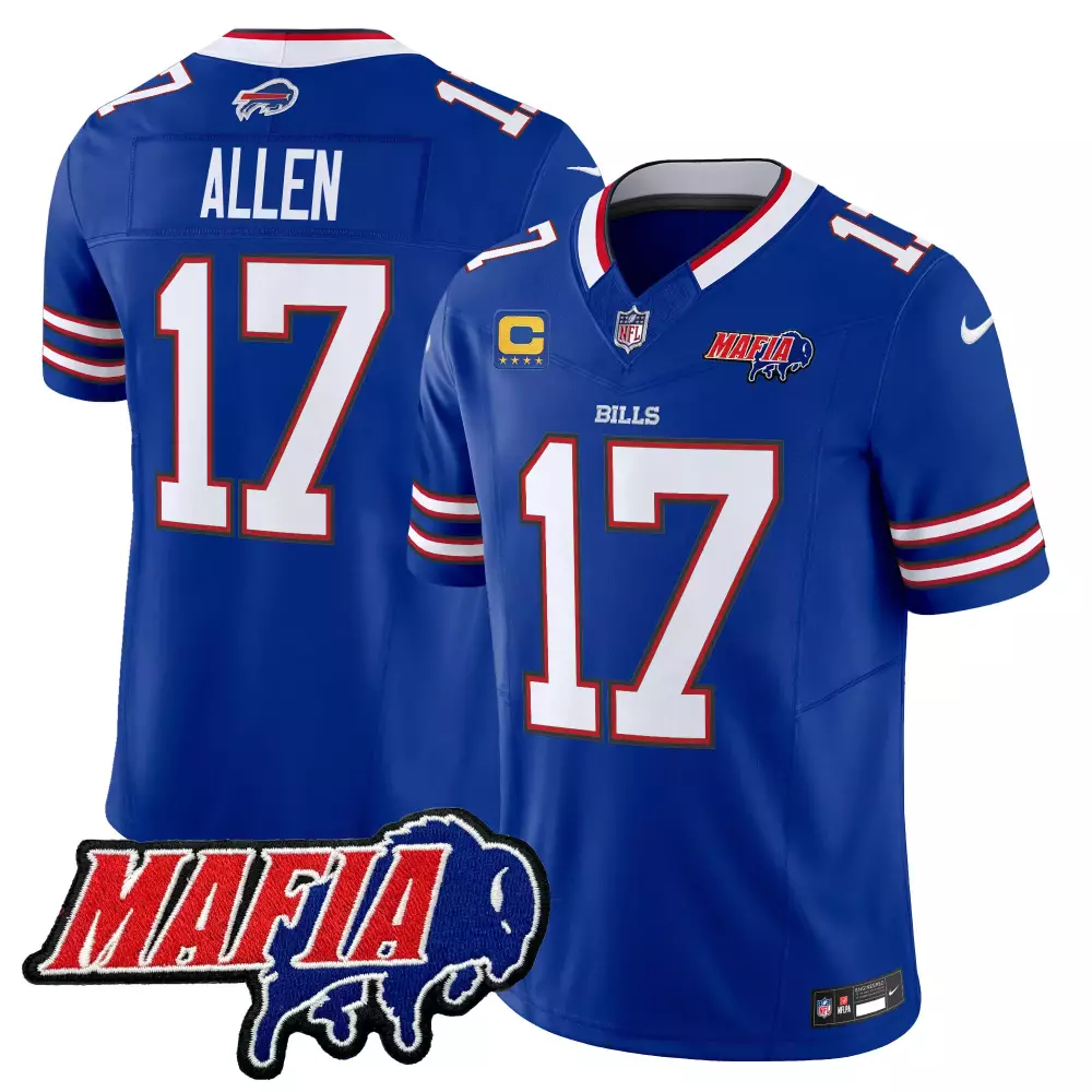 Josh Allen 17 Buffalo Bills Jersey Royal Blue Mafia Men White Red Vapor Limited All