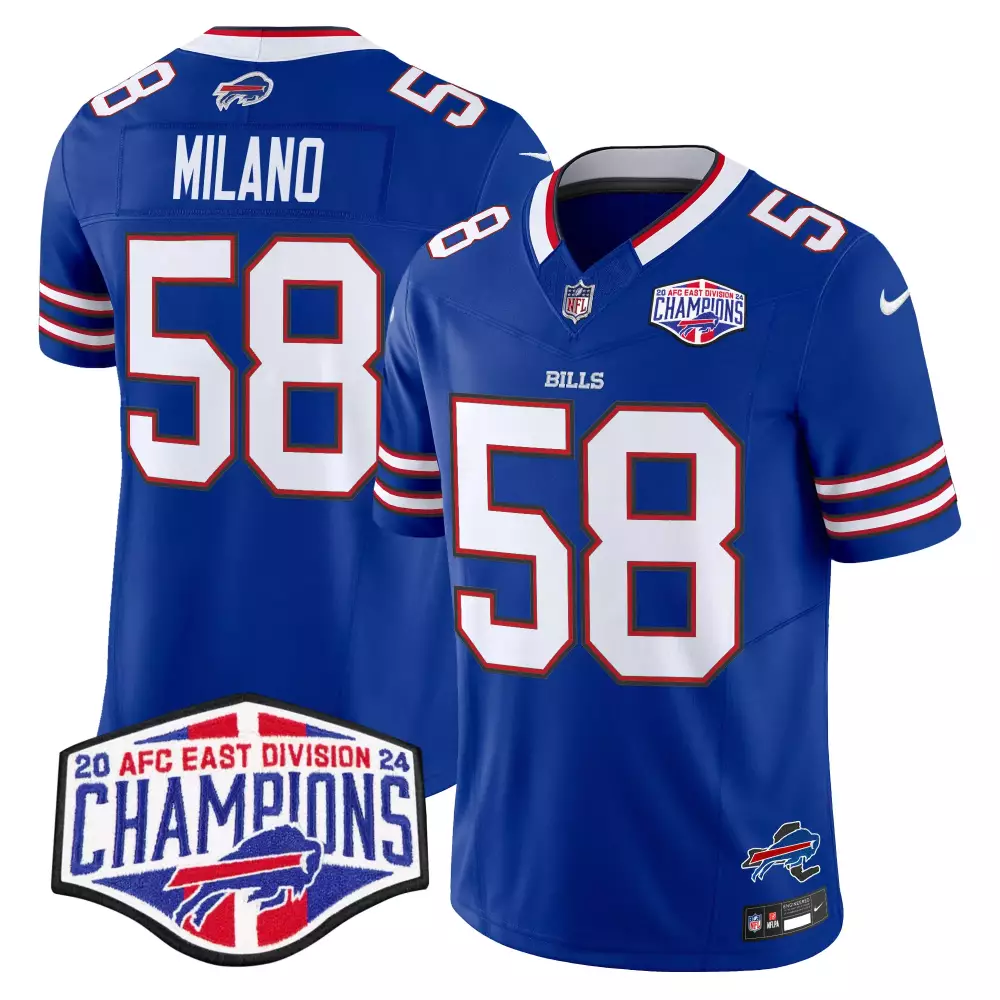 Matt Milano 58 Buffalo Bills Jersey Royal Blue Men Replica White Red Vapor Limited