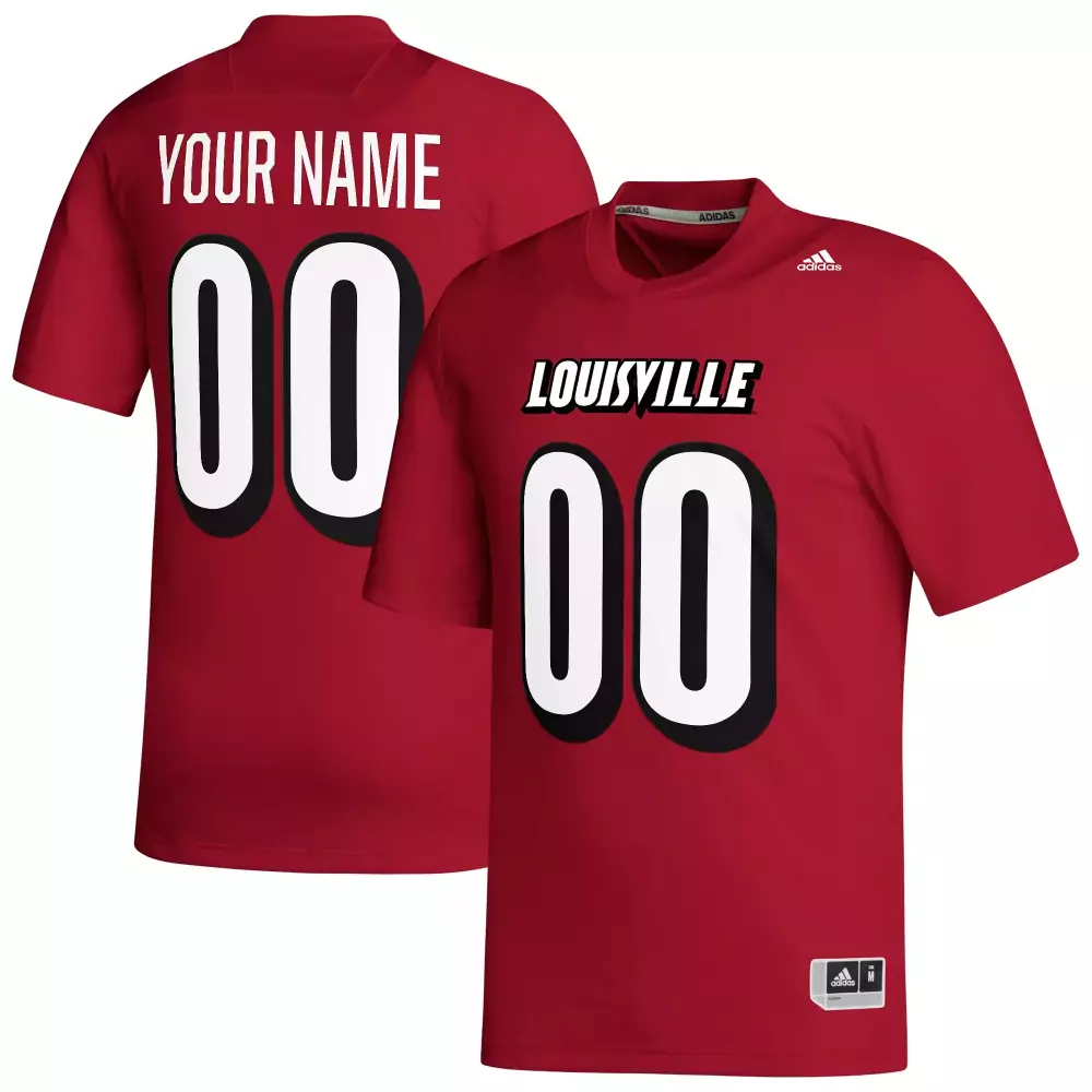 Custom Louisville Jersey Red Replica Black White All Stitched Vapor Unisex