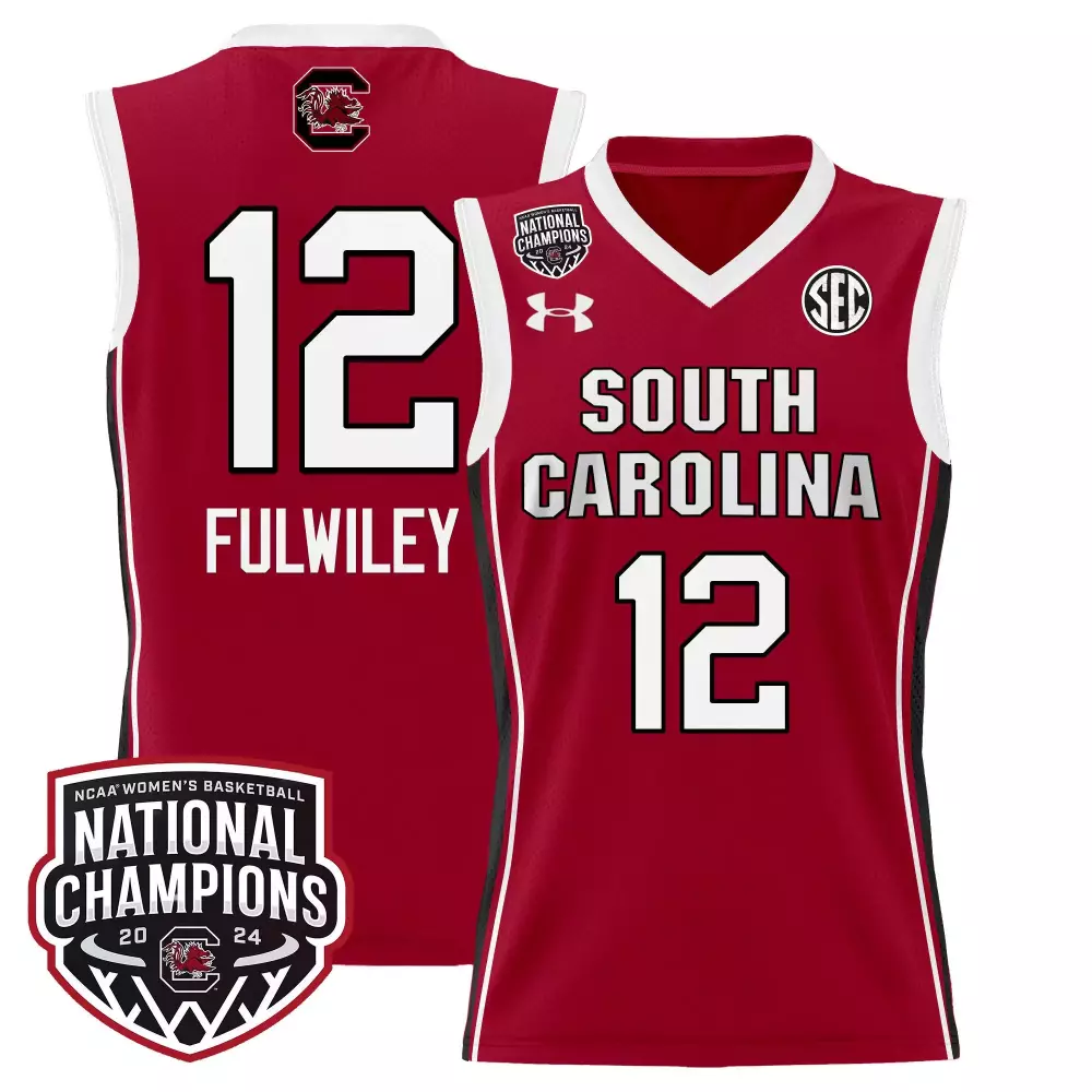 Milaysia Fulwiley 12 Jersey Maroon National Champions 2024 South Carolina Women White