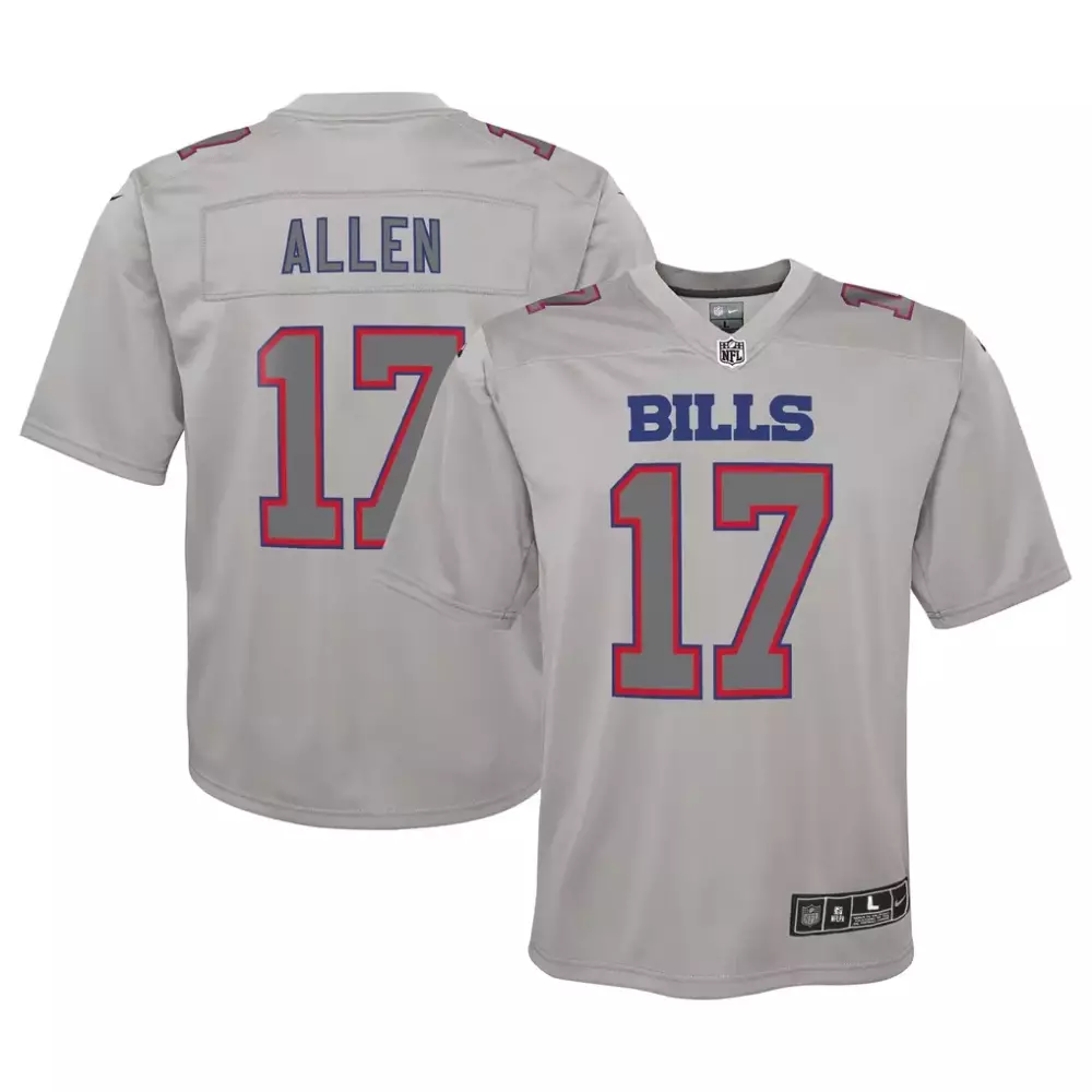 Josh Allen 17 Bills Jersey Gray Men Replica Red Blue Game