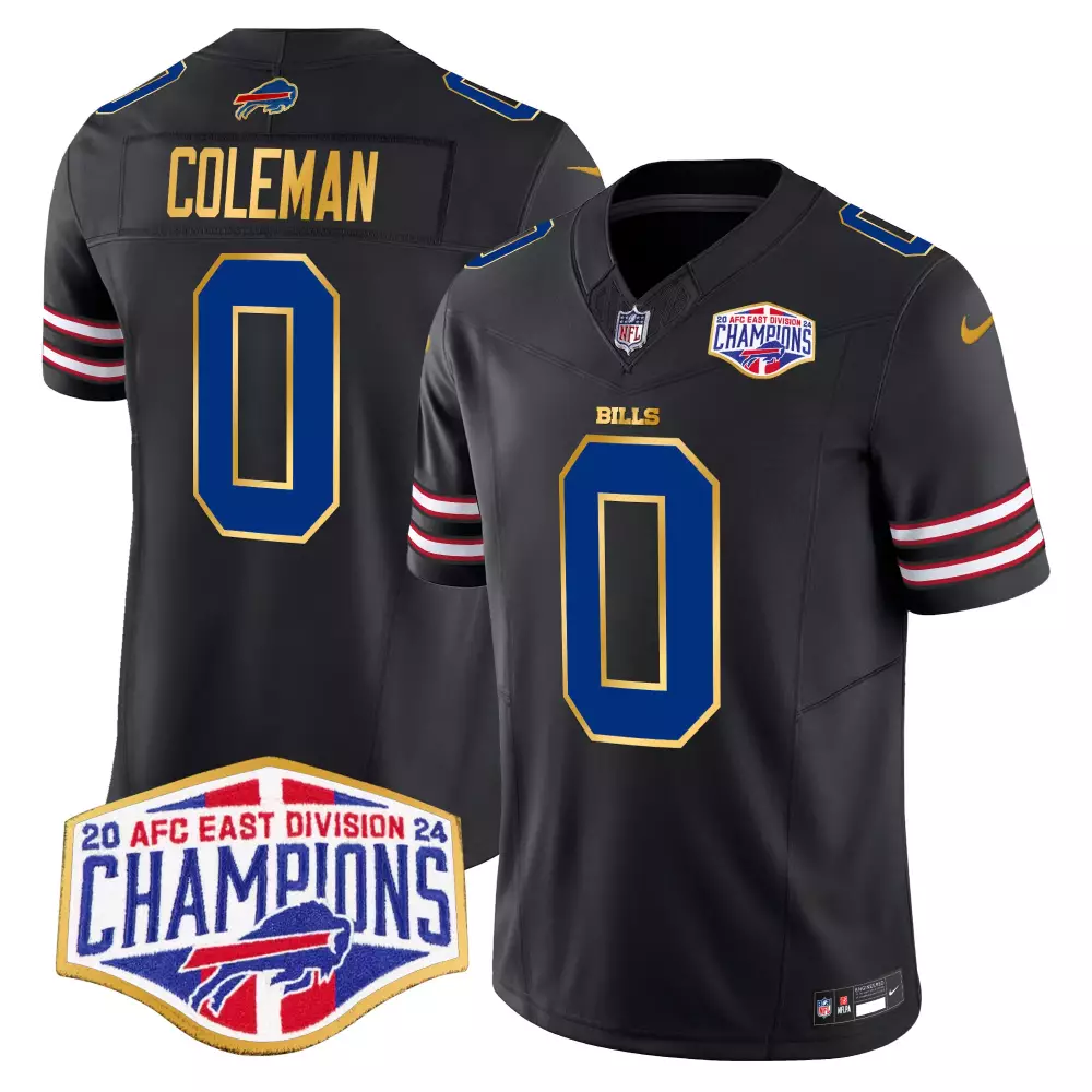 Keon Coleman Bills Jersey Black 2020 AFC East Division Champions Men Standard Blue