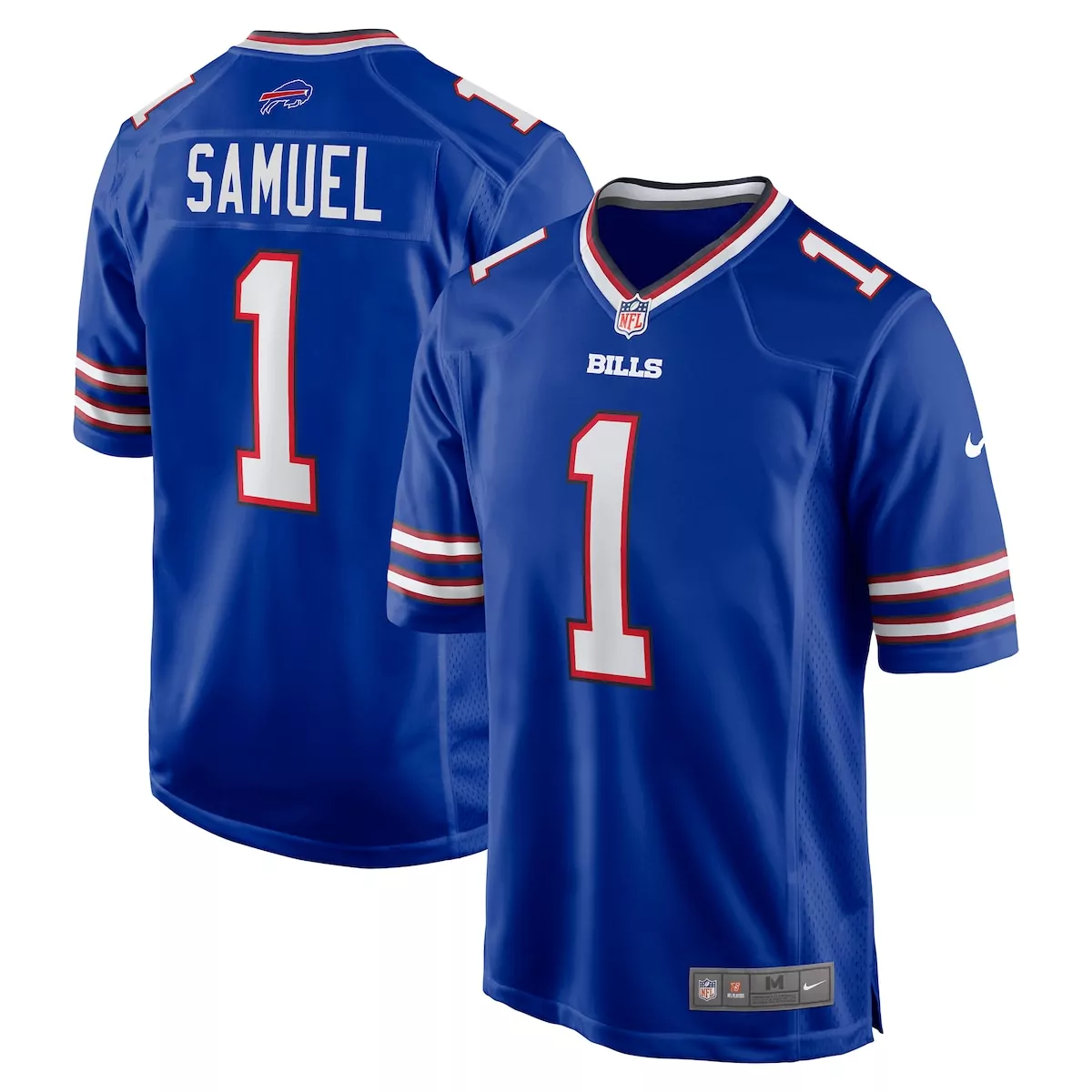 Deebo Samuel 1 Bills Jersey Royal Blue Men Replica White Red Game