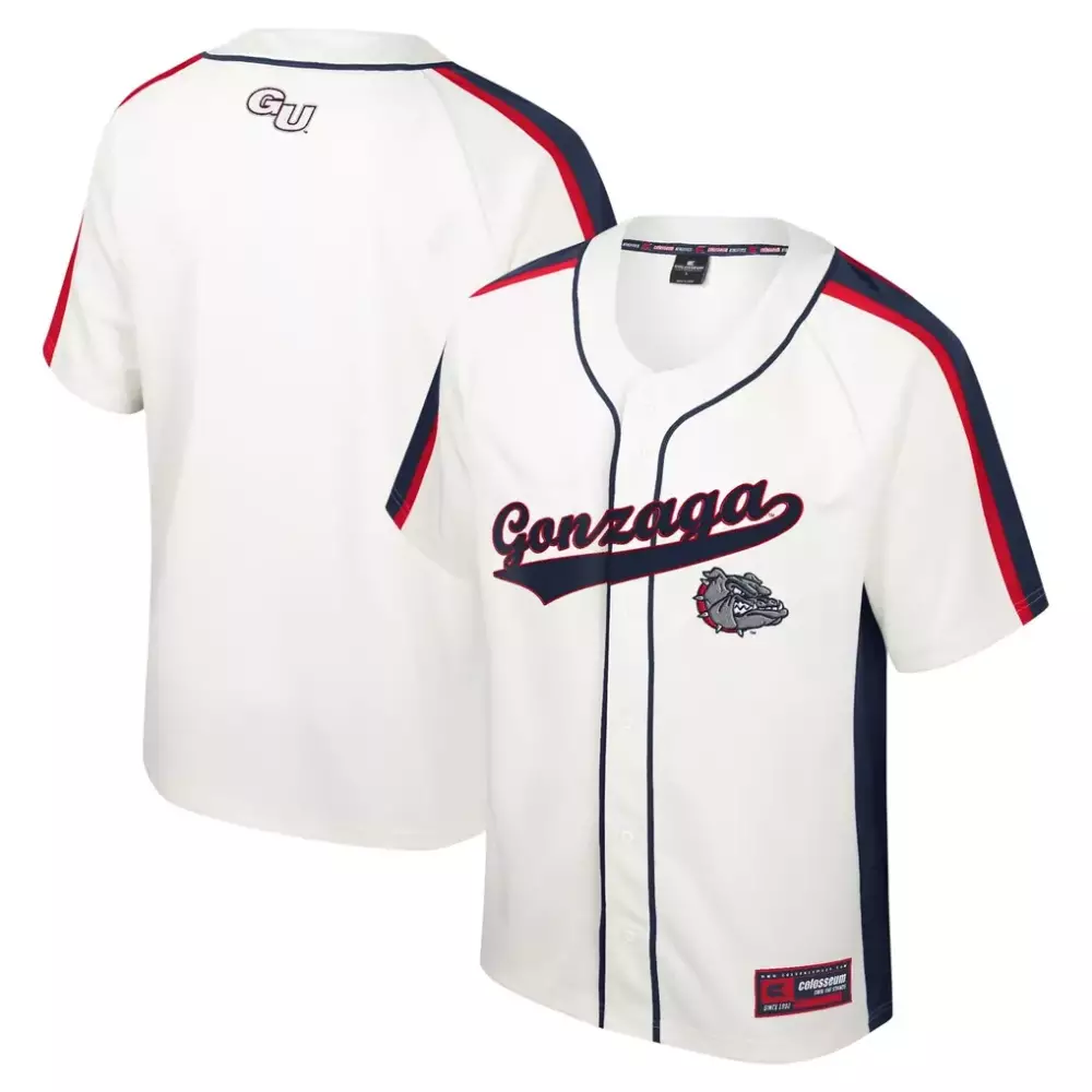 Gu Gonzaga Bulldogs Jersey White Colosseum Men Navy Red