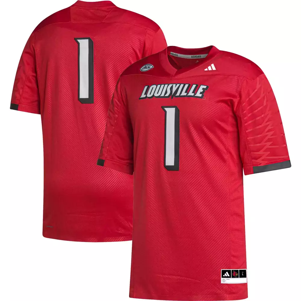 Louisville 1 Cardinals Jersey Red Men Black White All Stitched Vapor