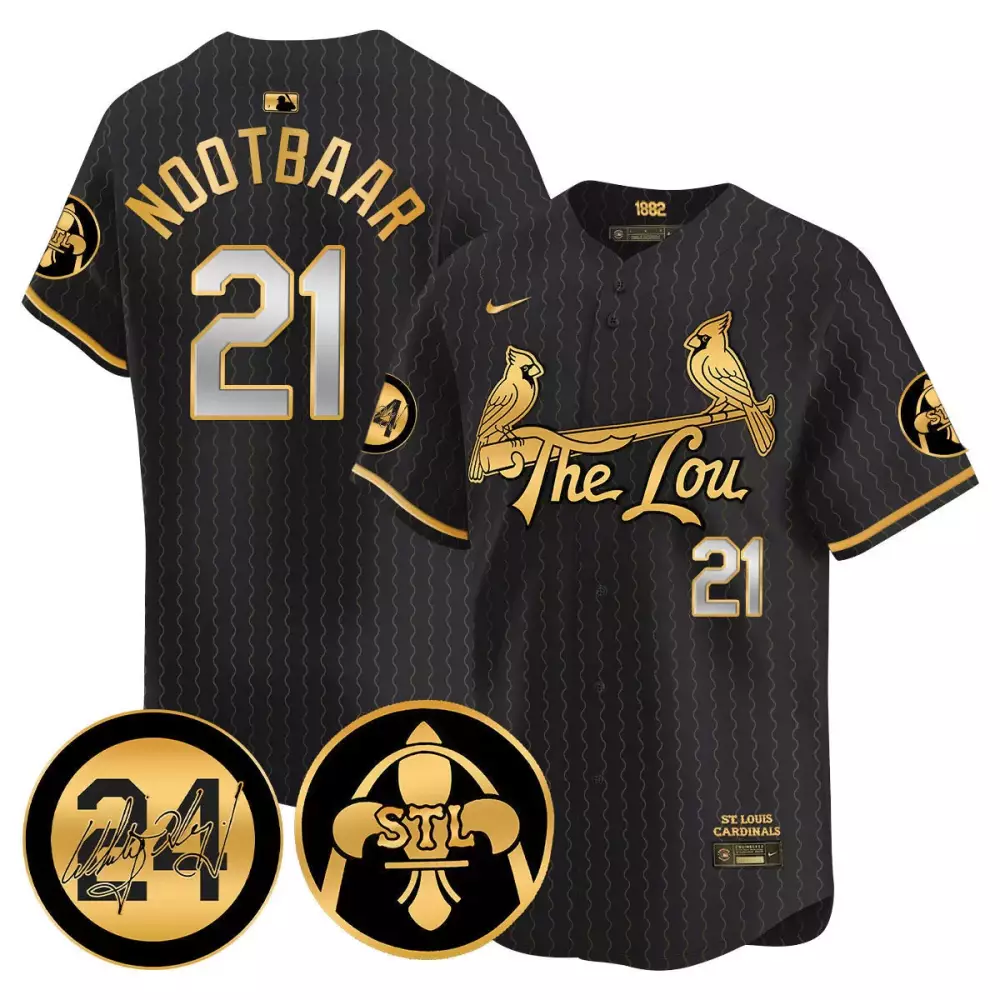 Lars Nootbaar 21 Jersey Black City Connect St. Louis Cardinals Men Custom Design