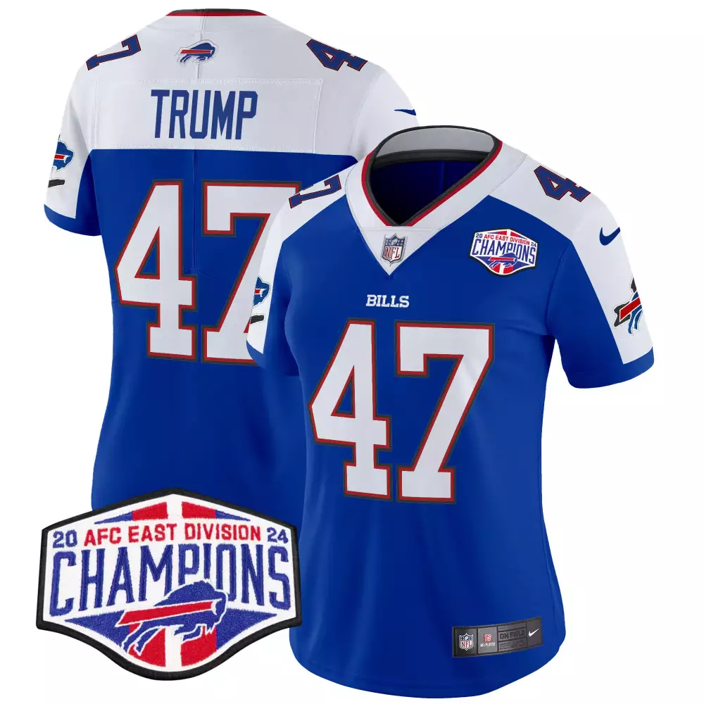 Donald Trump 47 Bills Jersey Royal Blue Men Authentic White Red Alternate Vapor Limited
