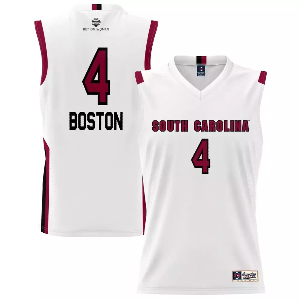Boston 4 South Carolina Jersey White Bet Women Maroon Black Gameday Unisex