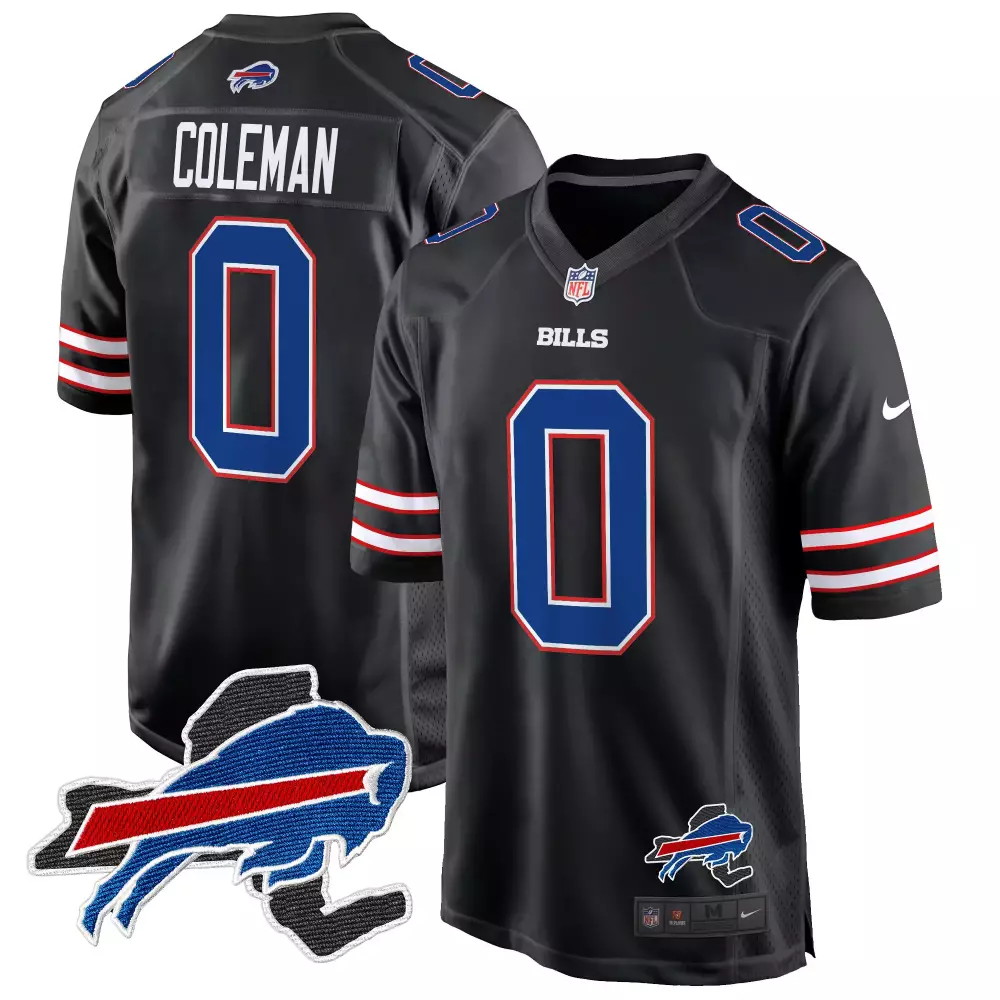 Keon Coleman Buffalo Bills Jersey Black Men Blue White Red Game All Stitched