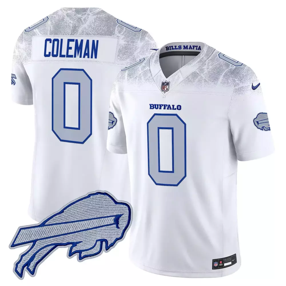 Keon Coleman Buffalo Bills Jersey White Mafia 2023 Men Game Blue Gray Vapor Limited