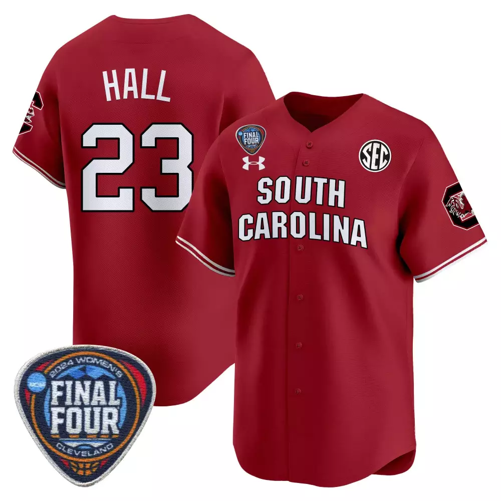 Bree Hall 23 South Carolina Jersey Maroon 2024 Women's Final Four Women White All