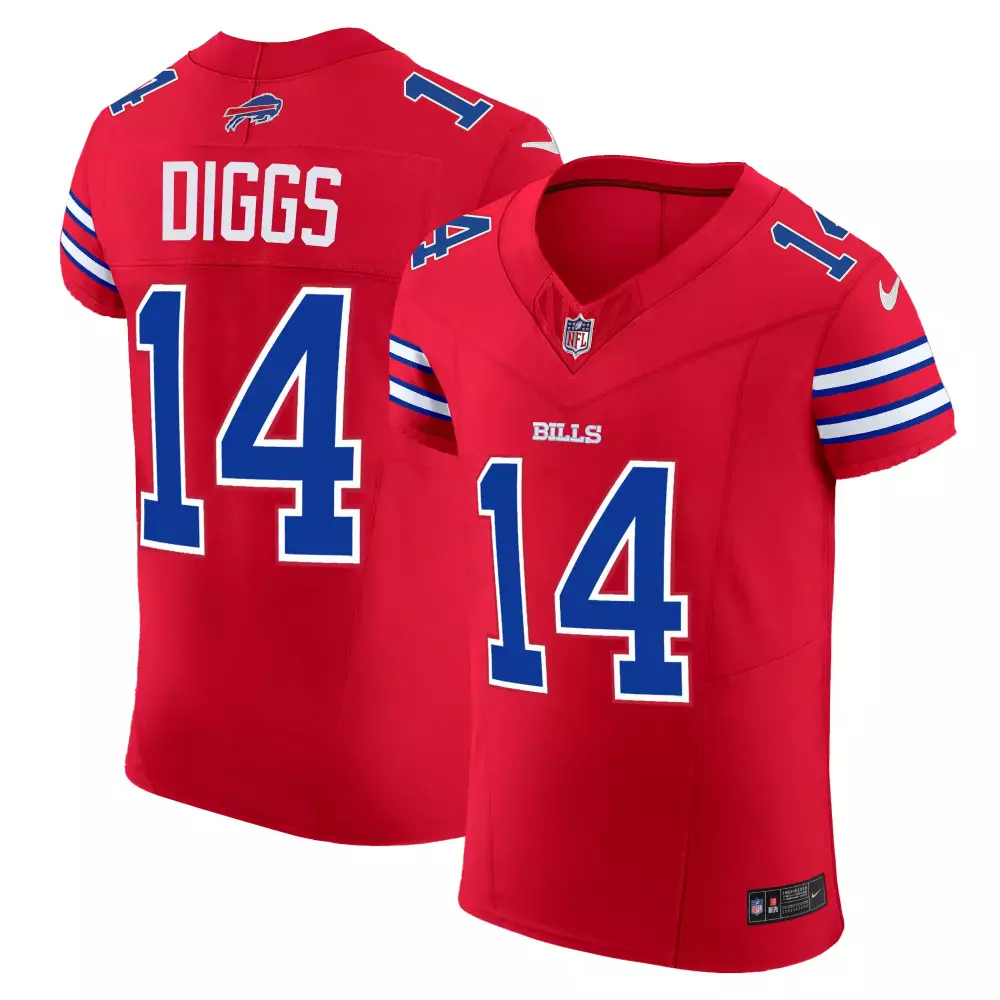 Stefon Diggs 14 Buffalo Bills Jersey Red Men Alternate Blue White All Stitched Vapor
