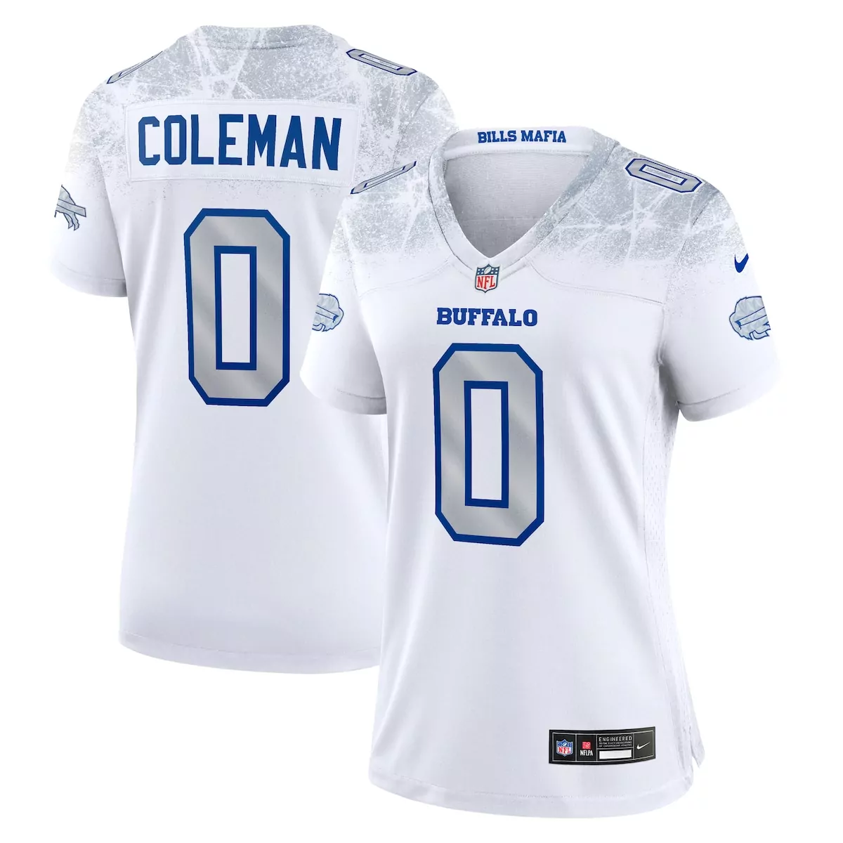Keon Coleman Buffalo Bills Jersey White Mafia Women Official Alternate Custom Design