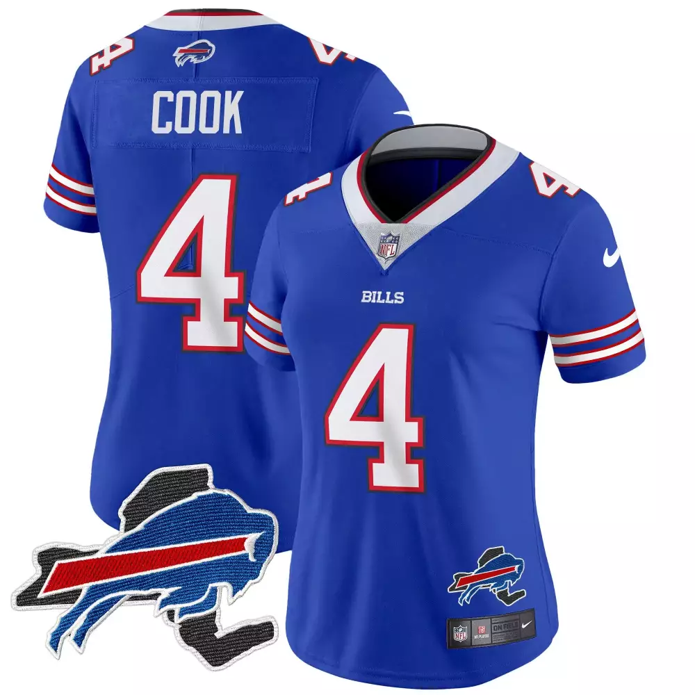 James Cook 4 Bills Jersey Blue Standard White Red Vapor Limited All Stitched