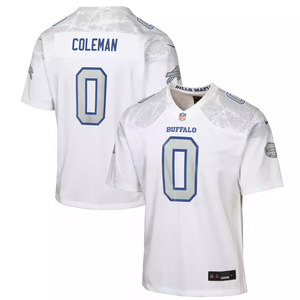 Keon Coleman Buffalo Bills Jersey White Men Replica Blue Grey All Stitched Vapor