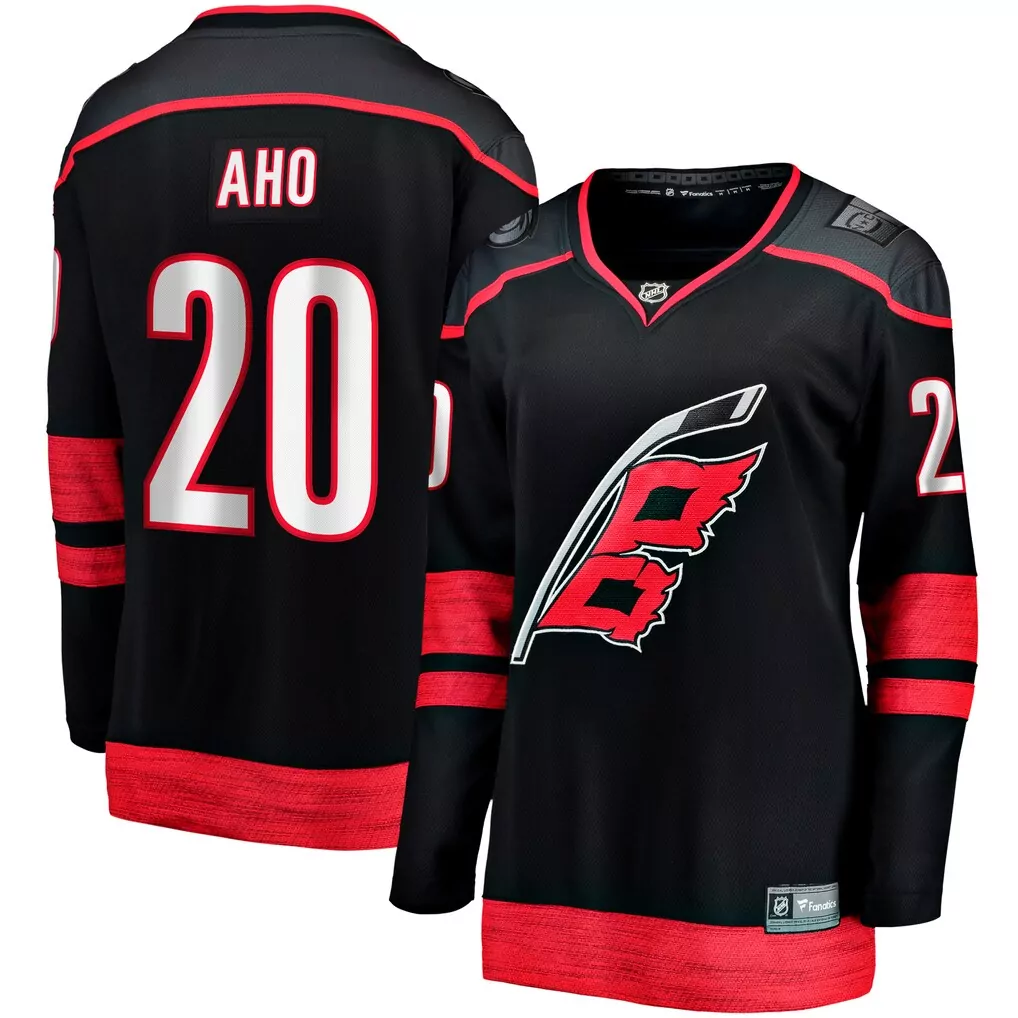 Sebastian Aho 20 Jersey Black Carolina Hurricanes Men NHL Red White Home Breakaway