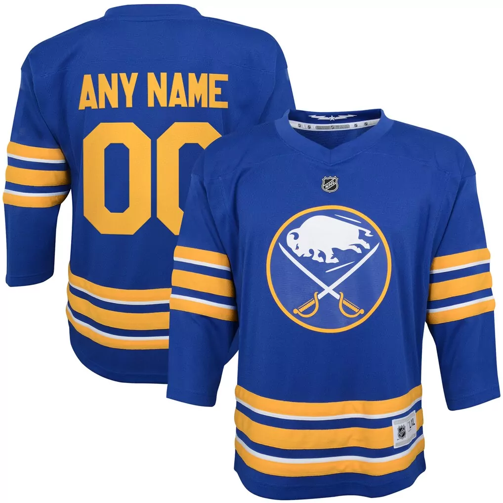Buffalo Sabres Jersey Royal Blue Men Yellow White Home Replica Custom