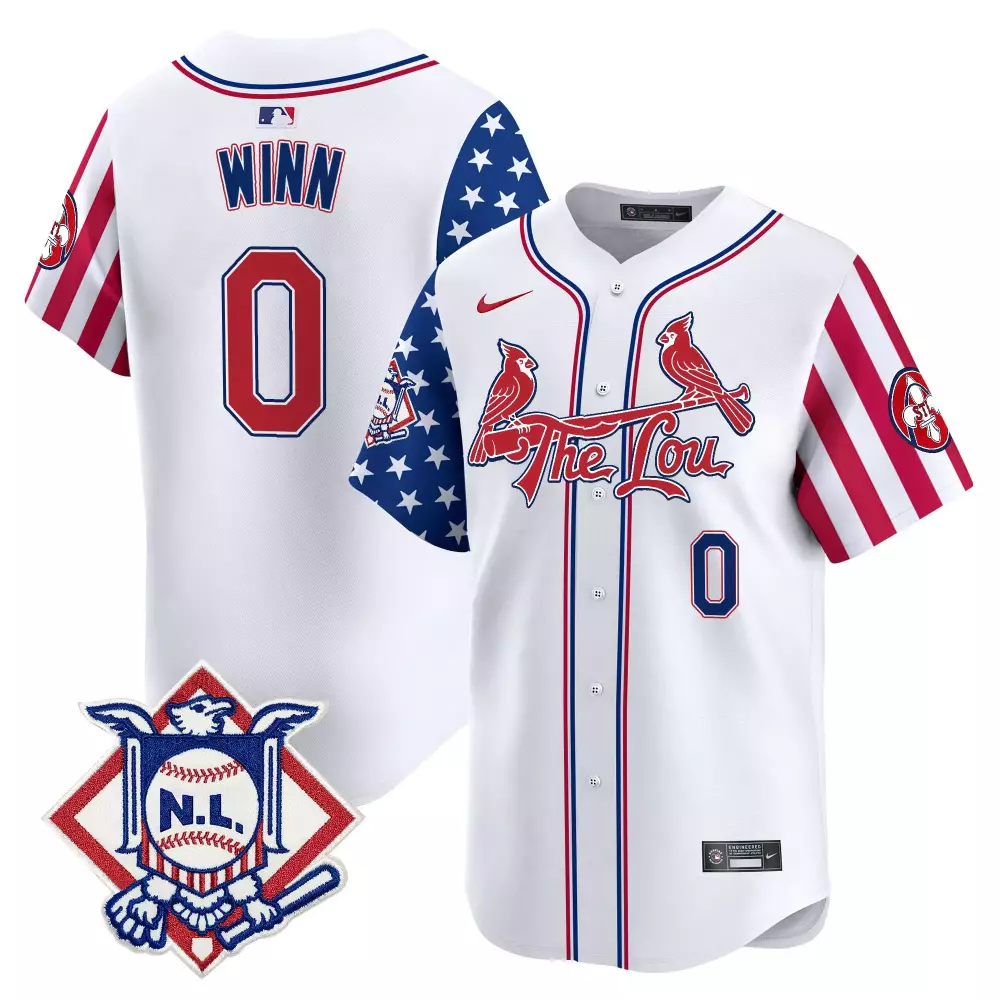 Masyn Winn Cardinals Jersey White Nl Men Alternate Split Design Red Blue Vapor Premier