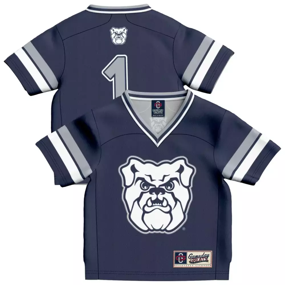 Custom Georgia Bulldogs 1 Jersey Navy Gray White Gameday Fashion