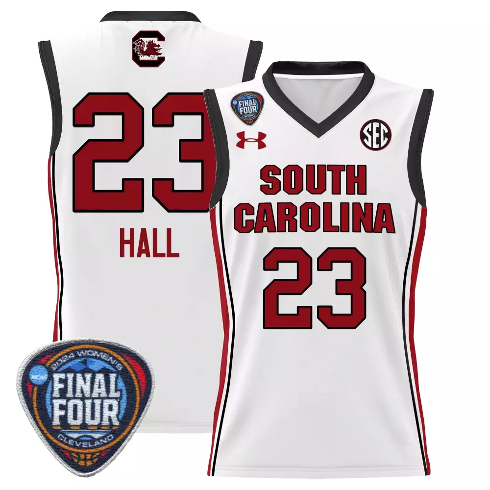 Bree Hall 23 South Carolina Jersey White Women Maroon Black All Stitched