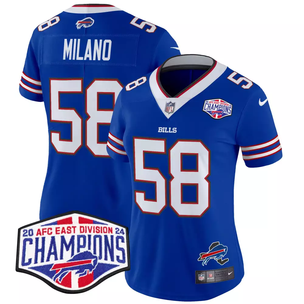 Matt Milano 58 Buffalo Bills Jersey Royal Blue Men NFL White Red Vapor Limited All