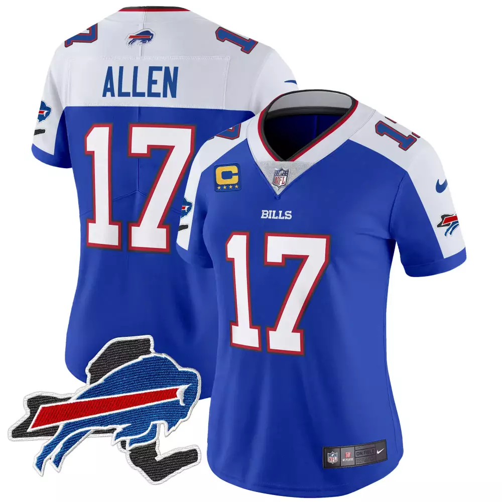Josh Allen 17 Bills Jersey Royal Blue Buffalo Men NFL White Red All Stitched Vapor