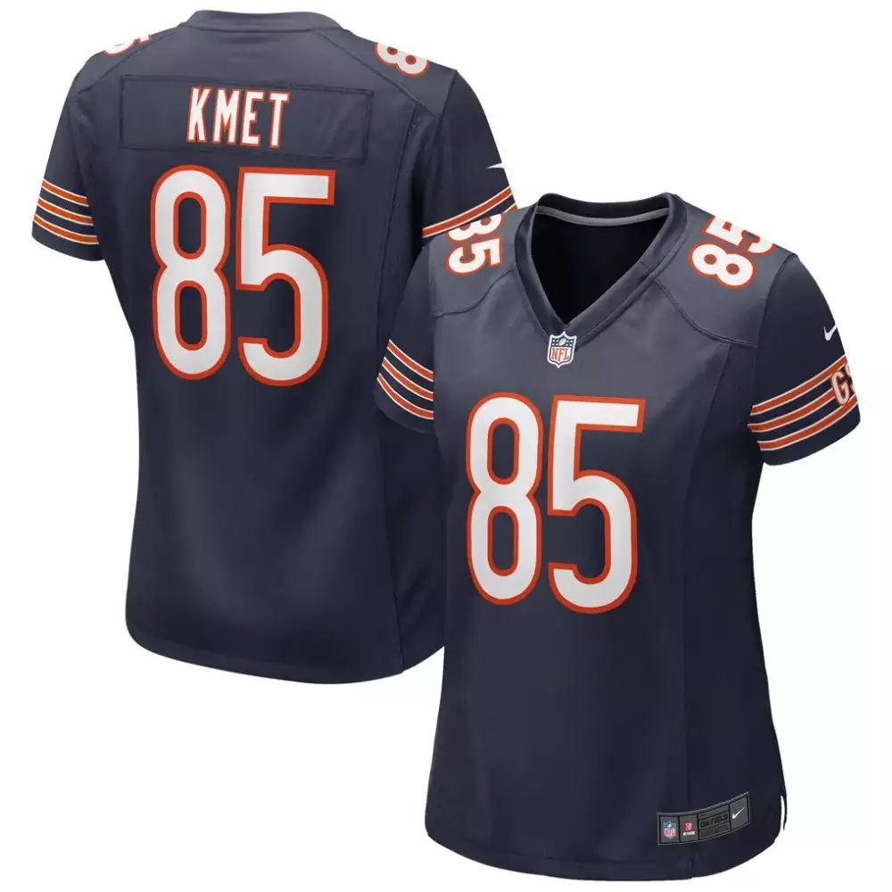 Cole Kmet 85 Chicago Bears Jersey Navy Men Replica Orange White Game