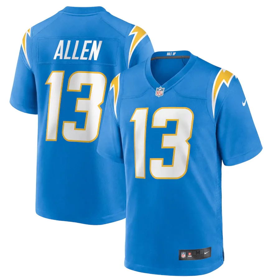 Keenan Allen 13 Jersey Blue Los Angeles Chargers Men Replica Yellow White All Stitched