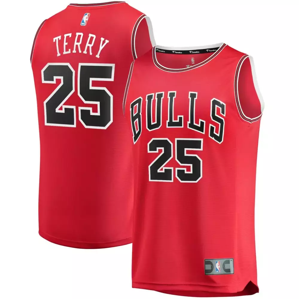 Dalen Terry 25 Chicago Bulls Jersey Red Men Replica White Black Icon