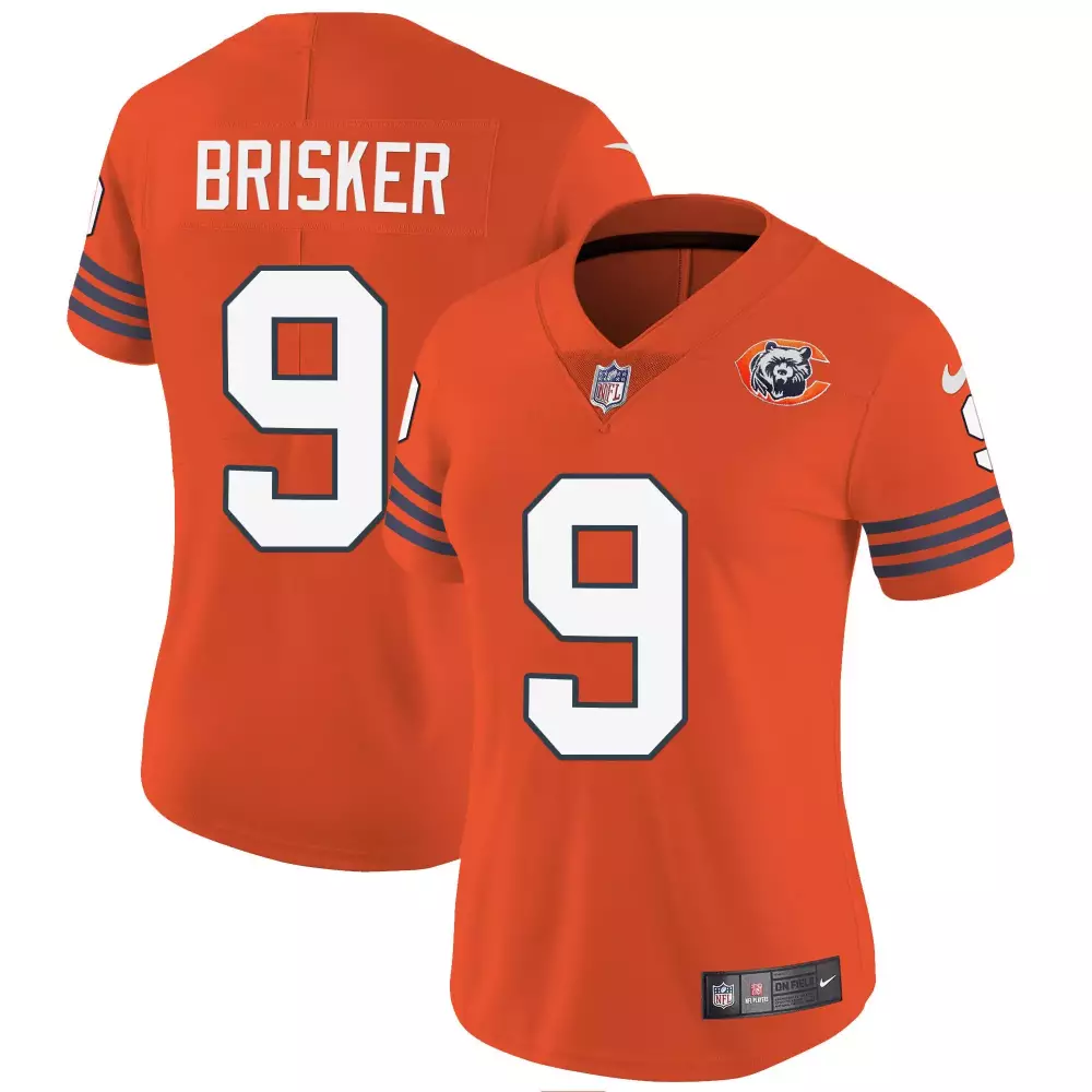 Jaquan Brisker 9 Chicago Bears Jersey Orange Men Replica Navy Blue White Throwback