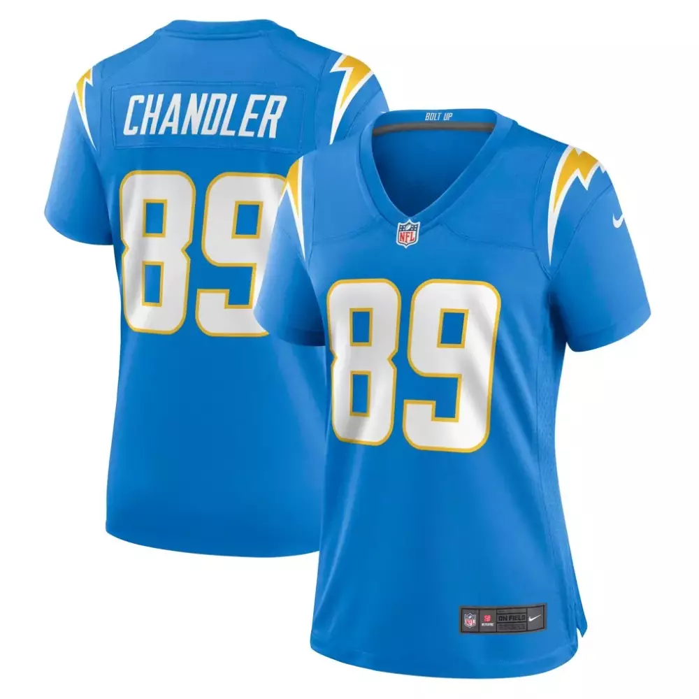 Wes Chandler 89 Jersey Blue Los Angeles Chargers Men NFL Yellow White Retired