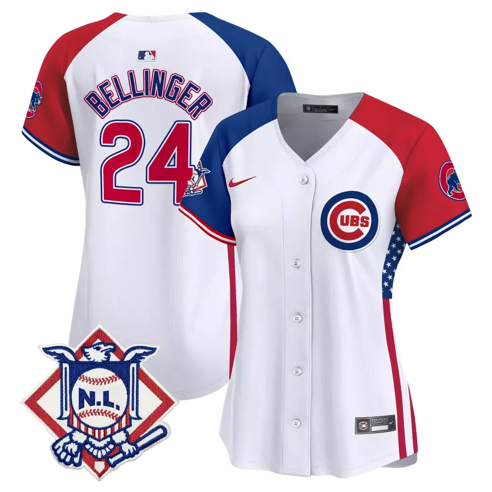 Cody Bellinger 24 Cubs Jersey White City Connect National League 2023 Women Custom Design