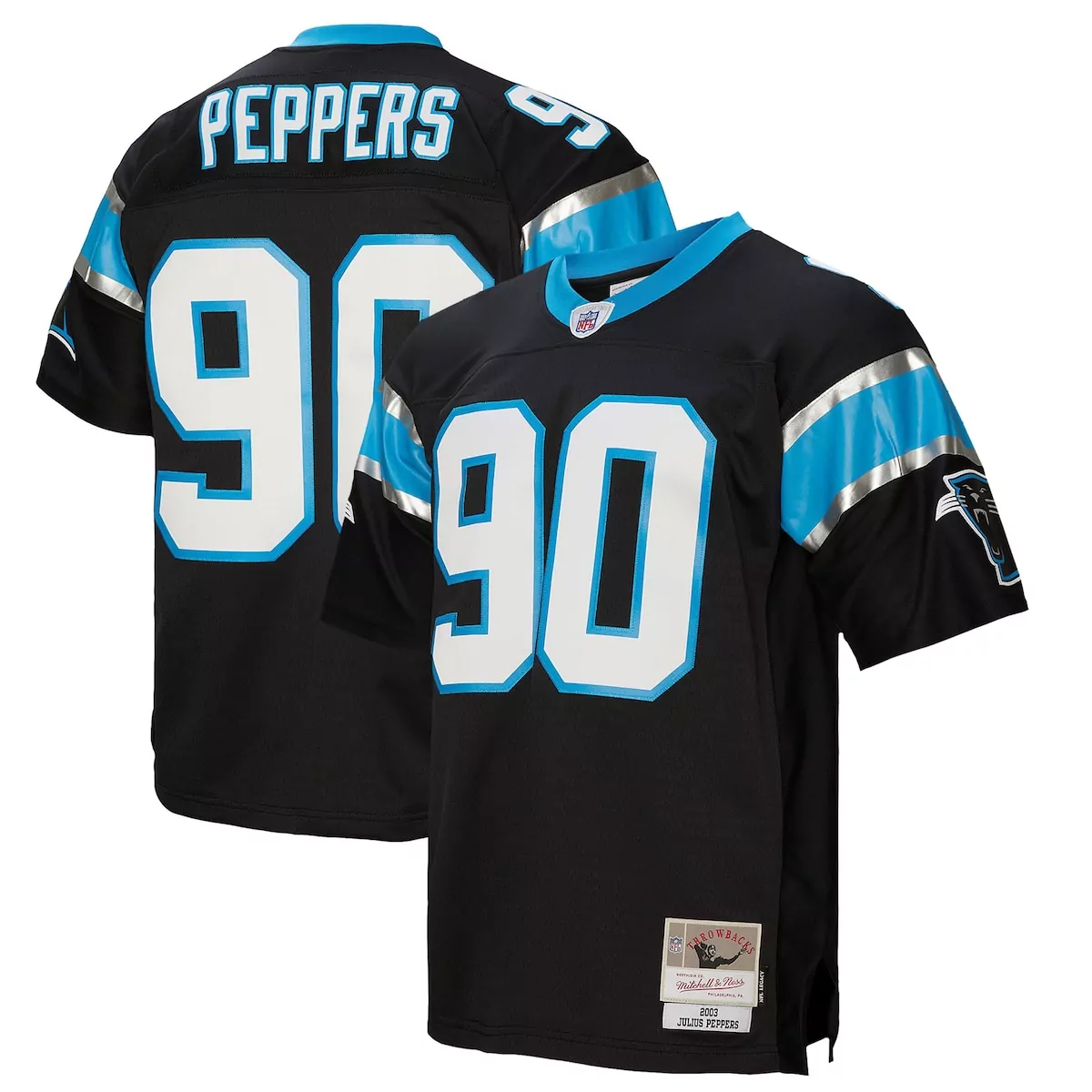 Julius Peppers 90 Jersey Black Legacy Carolina Panthers Mitchell Ness Throwbacks