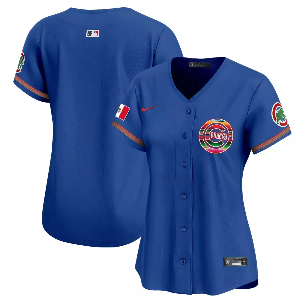 Suarez 5 Cubs Jersey Royal Blue City Connect Mexico Flag Chicago 2024 Men Button-up