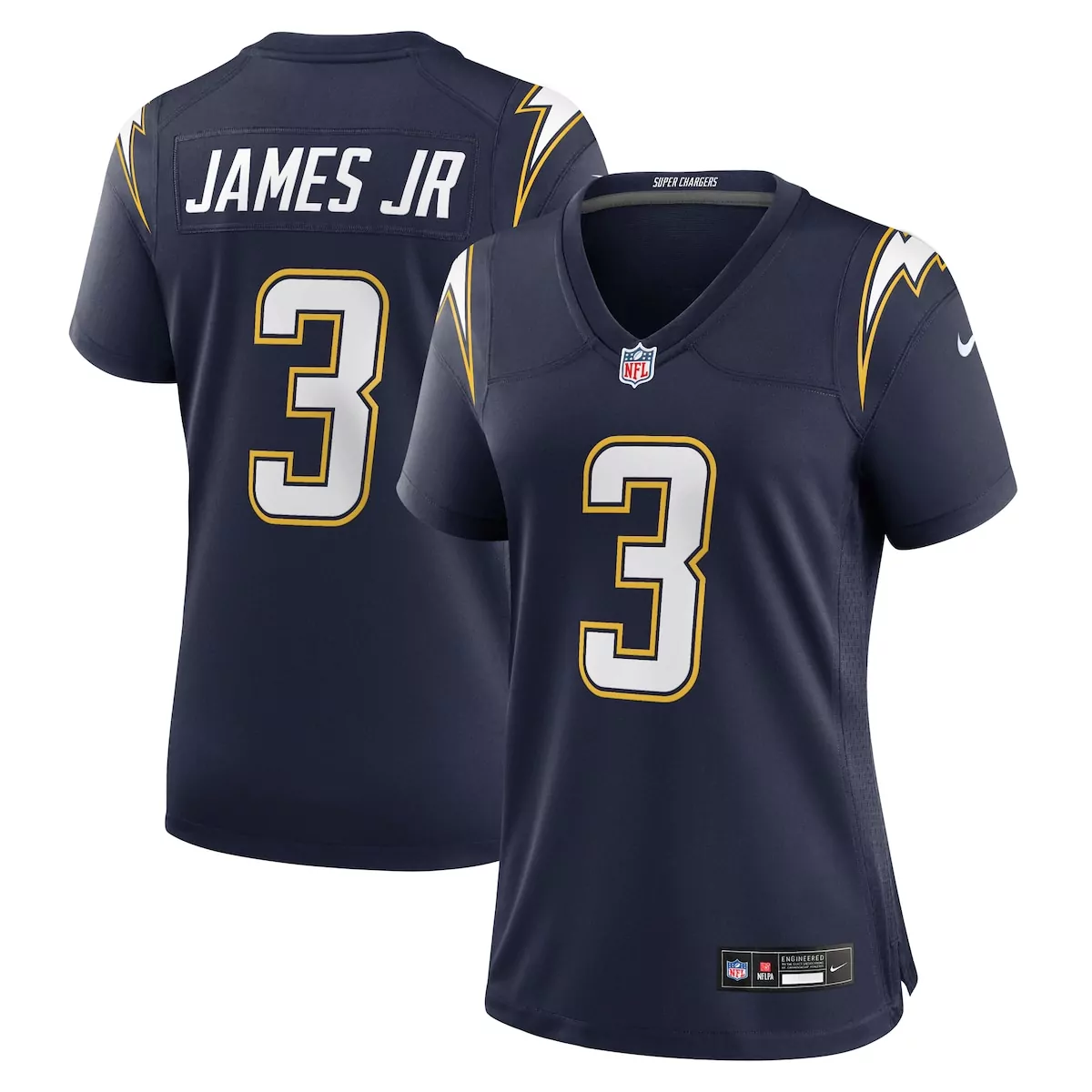 Derwin James Jr. 3 Jersey Navy Los Angeles Chargers Men Game White Yellow Alternate