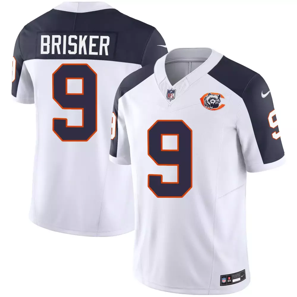 Jaquan Brisker 9 Chicago Bears Jersey White Null Men Replica Navy Orange Throwback