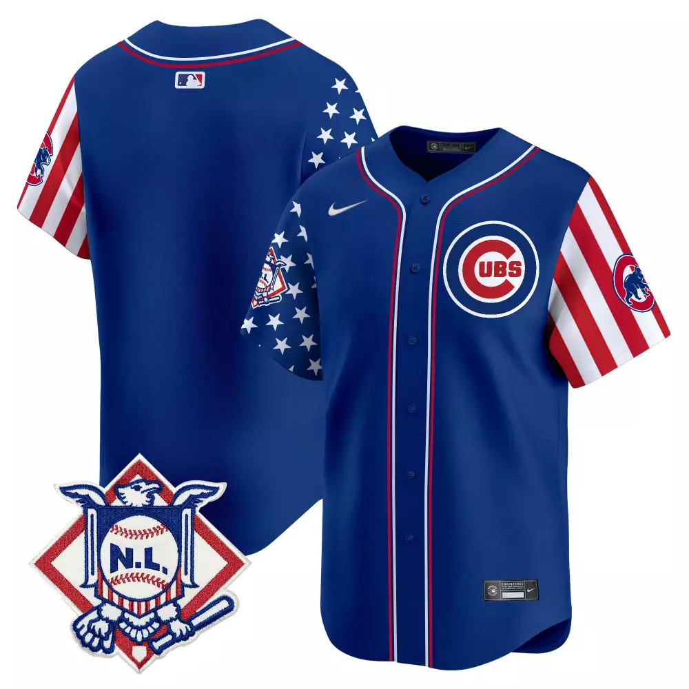 Javier Baez 9 Chicago Cubs Jersey Blue Stars And Stripes National League Men Alternate