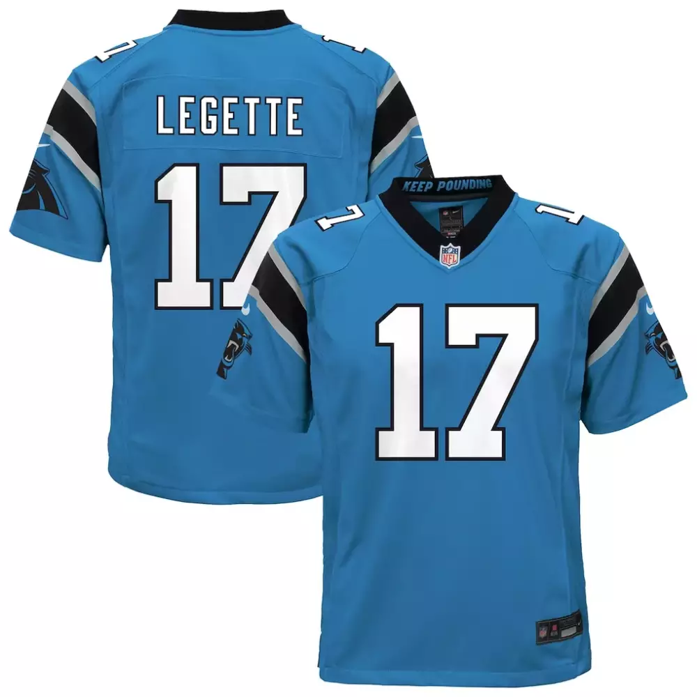 Xavier Legette 17 Jersey Blue Carolina Panthers Men Standard Black White Grey Alternate