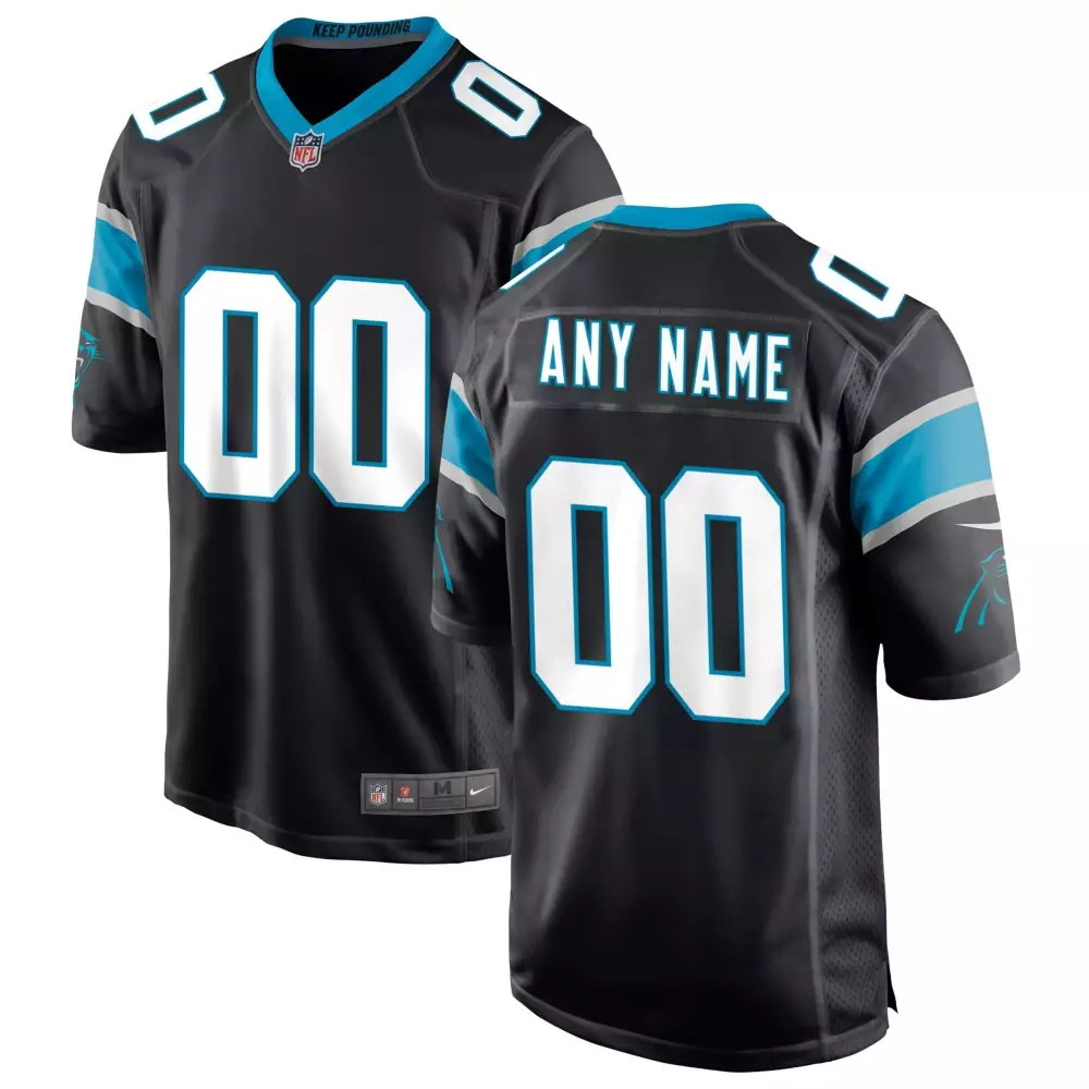 Carolina Panthers Jersey Black Men Blue Gray White Custom All Stitched Vapor